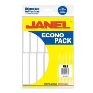 etiqueta janel escolar blanca 20x105 econopack
