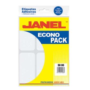 etiqueta janel escolar blanca 50x100 econopack