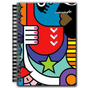 cuaderno estrella f/f doble espiral 0 raya 80 hojas
