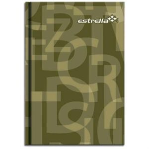 libreta estrella 1/4 pasta dura forma francesa raya c/Índice 240 hojas