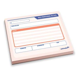 vale estrella provisional caja 50 hojas