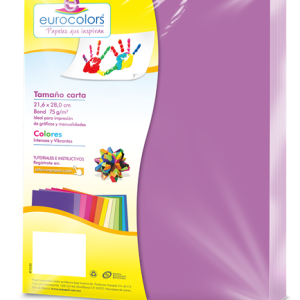 papel cortado eurocolors carta violeta c/100