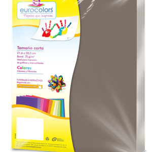 papel cortado eurocolors carta gris c/100