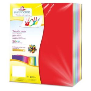 papel cortado eurocolors carta arcoiris 1000hojas paquete 10colores