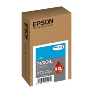 tinta epson t748xxl capacidad extra alta wf 6090/wf 6590 color cian