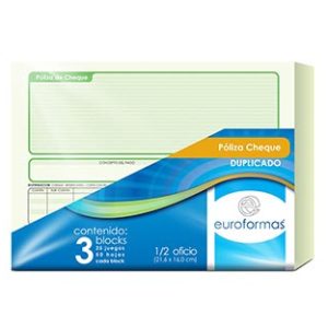 poliza cheque euroforma duplica 1/2 oficio 25 jgs c/3b