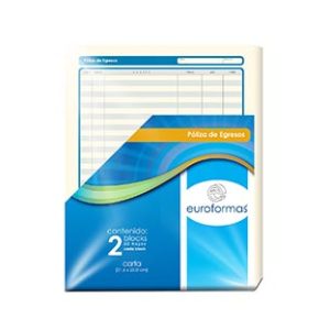 poliza egresos euroformas carta 50h c/2 blocks