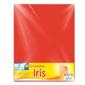 cartulina euromac iris rojo 50x65cm c/10