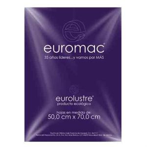 papel lustre euromac 50x70" morado 25 hojas