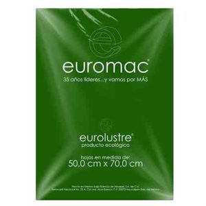 papel lustre euromac 50x70" verde bandera 25 hojas