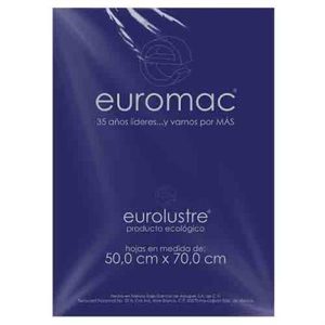 papel lustre euromac 50x70" azul marino 25 hojas