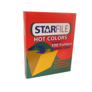 folders mapasa hot colors rojo carta c/100