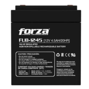 batería forza fub 1245 sellada de plomo Ácido recargable 12v 4.5ah agm sin mantenimiento negro