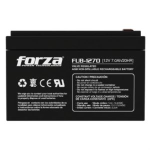 batería forza fub 1270 sellada de plomo Ácido recargable 12v 7ah agm sin mantenimiento negro