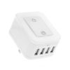 tomacorriente forza fwt 4012usb con protector sobretención 4 puertos usb de 5v luz nocturna regulable