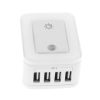 tomacorriente forza fwt 4012usb con protector sobretención 4 puertos usb de 5v luz nocturna regulable