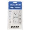 protector de voltaje forza fvp 1201b 900j/1800w capacidad de protección y temporizador giro de 350° rj45 120v blanco