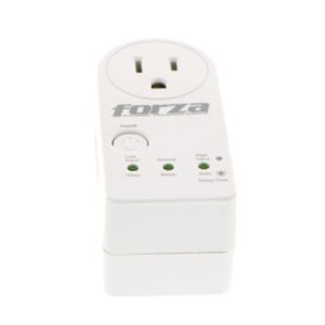 protector de voltaje forza fvp 1201b 900j/1800w capacidad de protección y temporizador giro de 350° rj45 120v blanco