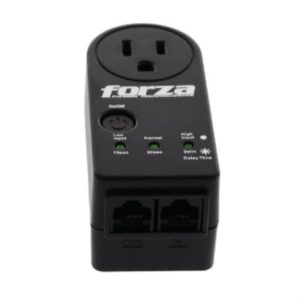 protector de voltaje forza fvp 1201n 900j/1800w capacidad de protección y temporizador giro de 350° negro