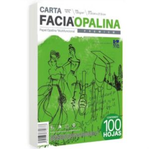 papel facia opalina carta blanca c/100 120grs
