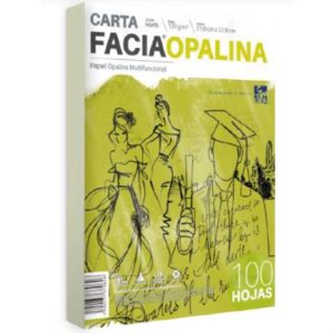 papel facia opalina carta marfil c/100 120grs