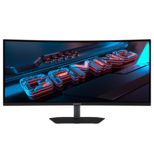 monitor gigabyte gamer curvo 34" lcd 3440x1440 ultra wide quad hd freesync 120h hdmi/displayport negro