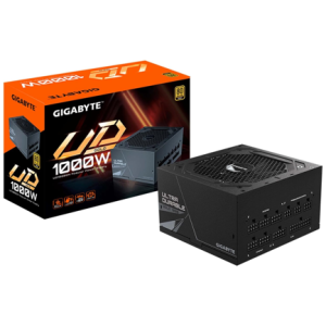 fuente de poder gigabyte gp ud1000gm 1000w atx v12 80 plus gold 20 4 pines fan 120mm negro