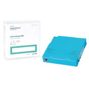 cartucho de datos hpe lto 9 ultrium de 45 tb rw con etiqueta personalizada con carcasas