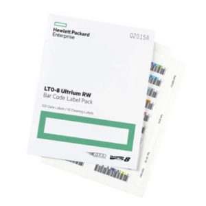 etiquetas hpe lto 8 ultrium rw bar code pack