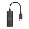 adaptador hp g2 usb c a rj45 color negro