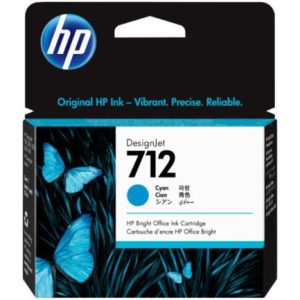 tinta hp lf designjet 712 29ml color cian