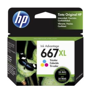 tinta hp original advantage 667xl alto rendimiento tricolor