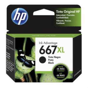 tinta hp original advantage 667xl alto rendimiento color negro