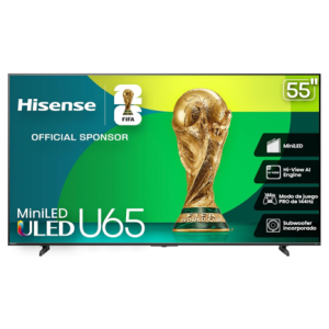 televisor hisense 55" u65qfm 4k mini led smart fire tv