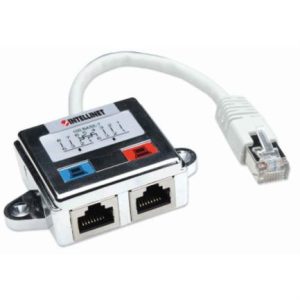 distribuidor intellinet rj45 modular 1x2 cat5e