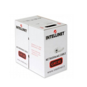 bobina cable intellinet utp cat5e cca multifilar 305m color gris