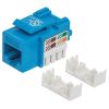 jack intellinet cat 5e de impacto(keystone) color azul