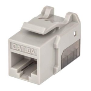jack intellinet keystone cat6a de impacto utp color gris