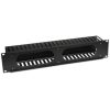 organizador intellinet cables 19" 2u horizontal plástico color negro