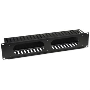 organizador intellinet cables 19" 2u horizontal plástico color negro