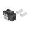 jack intellinet rj45 cat 6 keyston de impacto color negro
