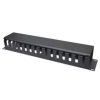 organizador horizontal intellinet 19" montaje en rack 2u metálico color negro