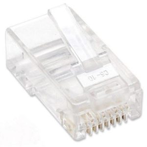 plug intellinet rj45 cat 5e utp multifilar 15 micras bote c/100 pzas