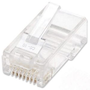 plug intellinet rj45 cat 6 utp multifilar 15 micras bote c/100 pzas