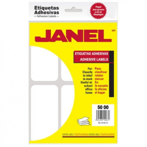 etiqueta janel adhesiva 50x100 c/84 #25