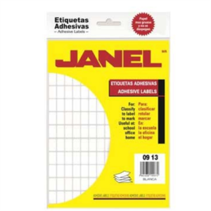 etiqueta janel adhesiva 9x13 c/3600 #01