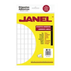etiqueta janel adhesiva 25x13mm c/1440 #8