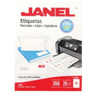 etiquetas adhesivas janel láser j 5262 34x102mm c/350
