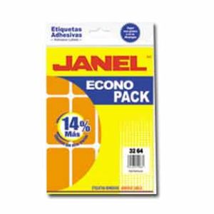 etiqueta janel fluorecente 32x64 naranja c/96 e06326420416