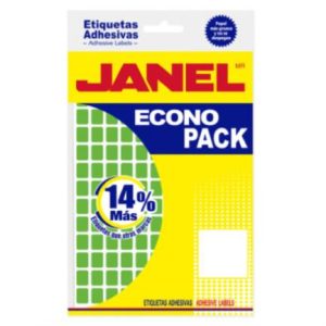 etiquetas adhesivas janel econopack no 4 verde 8mm x 20mm c/1008 etiquetas por sobre